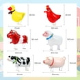 thumbnail image 2 of Naler 6 Pack Farm Animals Walking Foil Mylar Balloons for Kids Farm Theme Birthday Party Decorations, 2 of 6