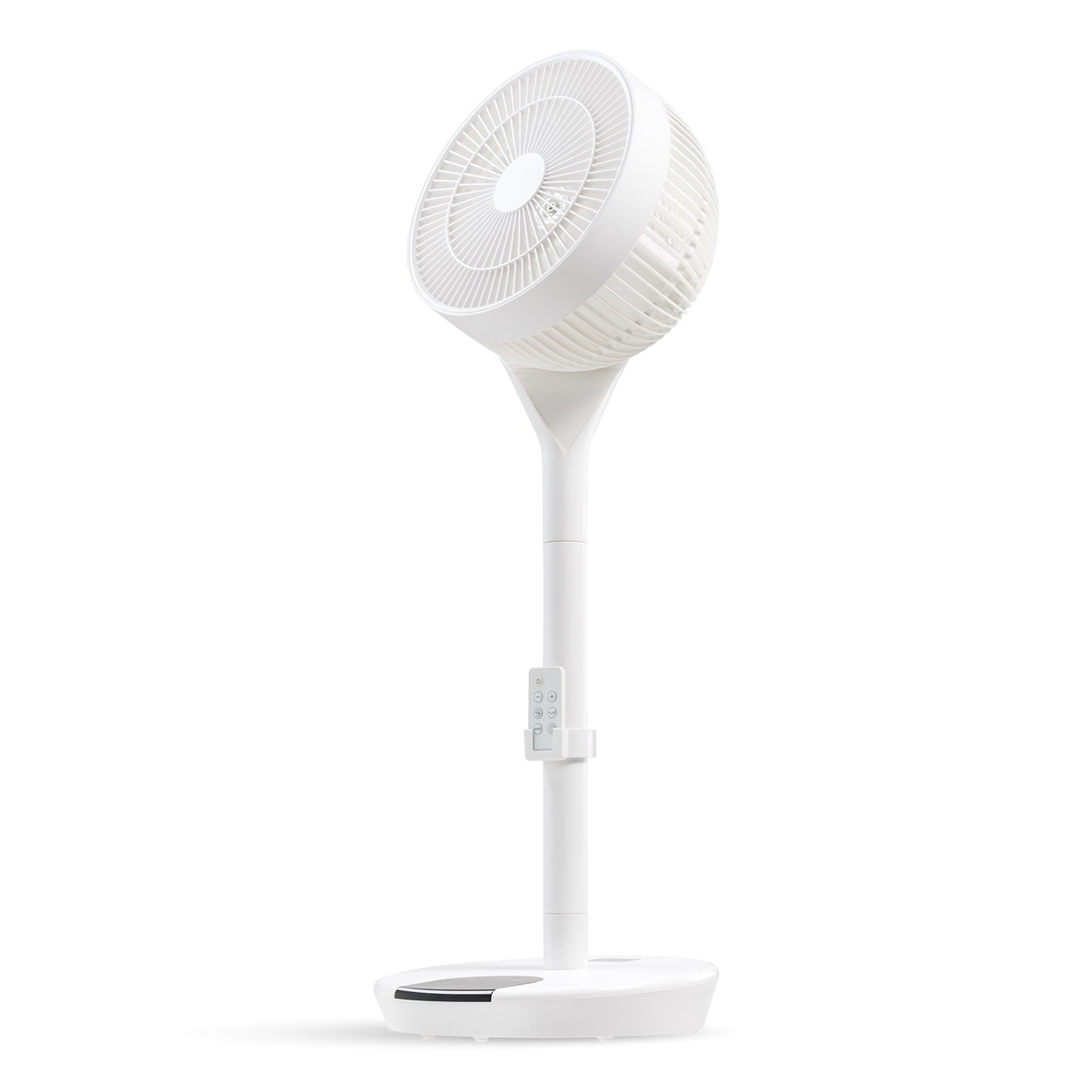 IRIS USA WOOZOO Fan, Pedestal Standing Fan with Remote, 360 Oscillating Fan, 12 Speeds, Low Noise, 8h Timer, Height Adjustable, White/Gray