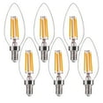 thumbnail image 1 of Paquete de 6 bombillas LED FLSNT B11, 4,5 W, 2700 K, E12, 1 of 9