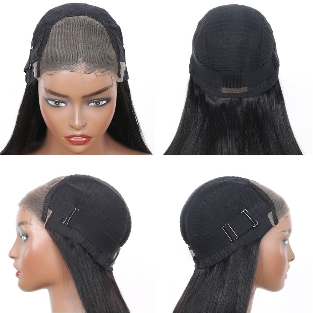 Straight Wig Human Hair 4×4 Lace Front Short T part Bob Wig for Women Indian Hair