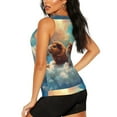 thumbnail image 3 of Balery Cloud Guinea Pig Camiseta sin mangas estampada ligera para mujer, tops de entrenamiento sin mangas, camisetas de yoga transpirables de secado rápido.-Large, 3 of 7