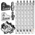 thumbnail image 2 of Lápices Musicales Lápiz de Notas Musicales con Borradores Temáticos Musicales Lápices de Madera Teclado una Granel Lápices Divertidos Borradores de Regalo (120 Piezas), 2 of 8