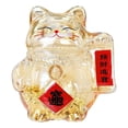 thumbnail image 4 of Hucha con forma de gato: figura de regalo para fiestas y celebraciones. Oro S, 4 of 9