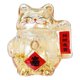 thumbnail image 4 of Hucha de cristal con forma de gato de la fortuna para adultos y niños, regalo festivo, adorno de escritorio, estatua. Oro S, 4 of 9