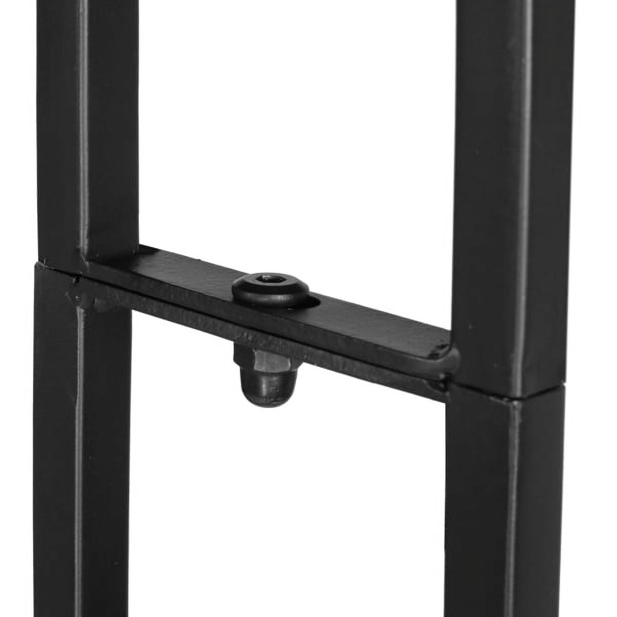 Alvantor Black Metal Garden Arbor, 84 in H Arc Top Double Layer
