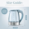 thumbnail image 3 of COOK WITH COLOR Electric Kettle, 1200W 1.8L Glass Water Boiler, Blue Slate, 3 of 7