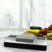Nesco 2‑in‑1 Vacuum Sealer Machine with Digital Scale, Compact Food Sealer With Built‑In Cord Storage, Battery‑Operated Glass Scale, Includes (5) Quart Bags & (5) Gallon Bags, For Meal Prep & Portioning