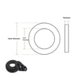 thumbnail image 4 of 25/50/100pcs M3 M4 M5 M6 M8 M10 M12 Black Insulation Sealing Ring Rubber Flat Gasket Rings for Screw Bolt Fastener Washers, 4 of 6