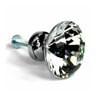 FUEENIRVA Door Door Knobs Clear Crystal Glass 5Pcs