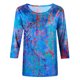 thumbnail image 4 of ICHUANYI Clearance Fashion Woman Round Neck 3/4Sleeve T-Shirt Printing Blouse Tops Sweatshirt(Dark Blue, XXL) ICHUANYI WER2023080913058, 4 of 4