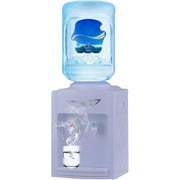 LUVCMFT Top Loading Water Cooler Dispenser - Desktop Hot and Cold Water Dispenser with Child Safety Lock for 2-5 Gallon Bottles, Water Machine for Home Office, White