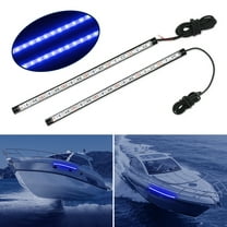 Obcursco 12 Inch LED Boat Bow Navigation Light Kits for Marine Boat Vessel Pontoon Yacht Skeeter-1 Pair (Blue)