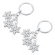 thumbnail image 3 of 2pcs Llaveros Llaveros Llaveros de Navidad Llaveros con patrón de copo de nieve, 3 of 6
