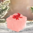 thumbnail image 4 of 12-Pack Luminous Mini Gift Box Ornaments, Transparent Plastic DIY Decor for Christmas Tree, Small Decorative Accessories for Holiday Displays(Pink), 4 of 6