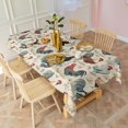 thumbnail image 3 of Beige Chicken Floral Pattern Rectangle Tablecloth 60"x102",Waterproof Polyester Rectangle Table Cloth, Wipeable Spillproof Polyester Tablecloth for Dining, Camping, Indoor and Outdoor, 3 of 6
