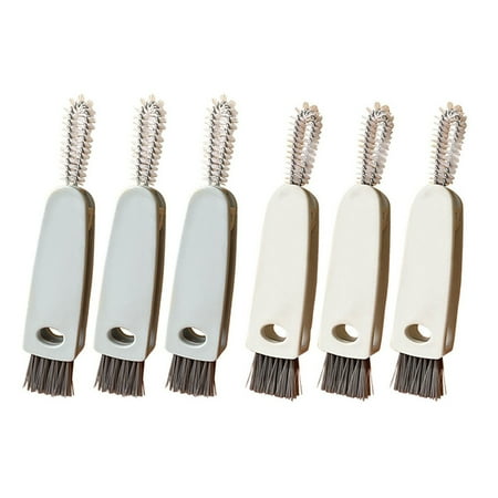 

3 in 1 multifunctional cleaning brush Bottle Mouth Cap Detail Cup Brush 6pcs