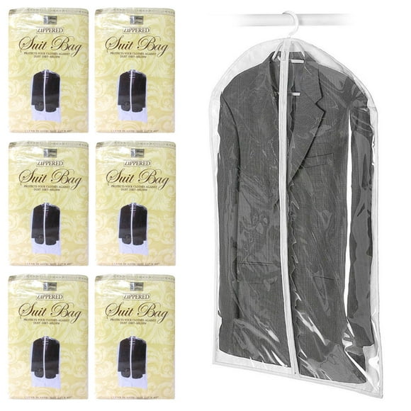 clear plastic garment bags