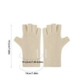 thumbnail image 3 of Neoyler 2 pack Winter Gloves German Velvet Half Finger Touchscreen Soft Warm Outdoor Cold Protection Flattering Hand Shape Relaxedable Breathable for Everyday Outdoor Use Beige 7.9x4.1in, 3 of 6