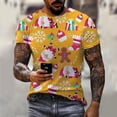 thumbnail image 1 of Rave Party Hip Hop hombres Navidad Elk Santa Claus 3d Hd impreso camiseta moda tendencia cuello redondo suelta calle fiesta ropa 6xl, 1 of 4