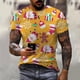 thumbnail image 1 of Rave Party Hip Hop hombres Navidad Elk Santa Claus 3d Hd impreso camiseta moda tendencia cuello redondo suelta calle fiesta ropa 6xl, 1 of 4
