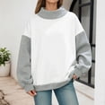 thumbnail image 2 of Women's Neck Sweatshirts,Oversized Turtleneck Long Sleeve Pullover Tops Fall Trendy Soft Sweatshirt Sweatshirts for Women Casual Daily Wear, 2 of 5