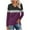 Purple, variant on Herrnalise Womens Tops Solid V-Neck Long Sleeve Top Gifts for Women