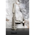 thumbnail image 2 of Kingston Brass KSD2218RX Belknap One-Handle 1-Hole Bathroom Faucet with Deck Plate and Push Pop-Up Drain in Brushed Nickel, 2 of 7