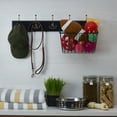 thumbnail image 5 of Melannco 27X5 Inch Wall Mount MDF Coat Rack With 5 Silver Metal  Hooks Black, 5 of 17