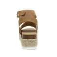 thumbnail image 4 of Soda Topic Open Toe Buckle Ankle Strap Espadrilles Flatform Wedge Casual Sandal, 4 of 5