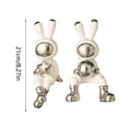 thumbnail image 2 of Binwennn Goddaughter Christmas Ornament Ceramic Electroplating Sitting Rabbit Rabbit Statue Home Decoration Suitable For Desks Cabinets Bookshelves Counters Homes Hotels Bars, 2 of 6