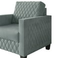 thumbnail image 4 of Castle Place Modern Luxe Velevet Diamond Tufted Upholstered Chair, Light Blue, 4 of 8