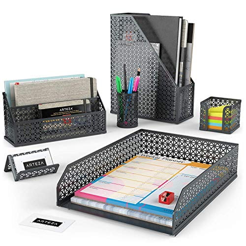 Arteza Desk Organizer, Gray Mesh - 6 Piece Set (ARTZ-8949)