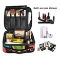 thumbnail image 5 of Makeup Train Case with Adjustable Dividers,Cosmetic Bag Portable Portability Bag Case Gifts Abstract Vector Colorful Swirl, 5 of 8