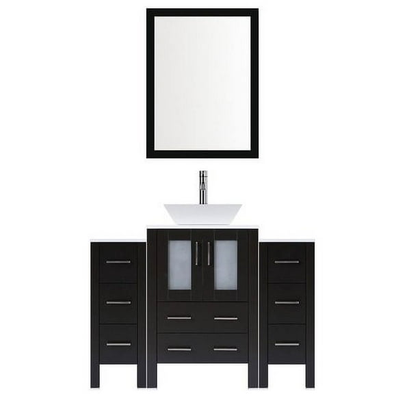 LessCare Modern 54'' Single Bathroom Vanity Set with Mirror