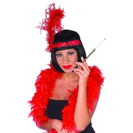 Female Flapper 20'S Long Silver Sparkle Cigarette Holder Costume Prop