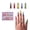 Countenance, variant on GoldFinger Glitzy 3D Handmade Press On Nail Kit, Rhinestone Gem Gradient French Tip Long Square False Nail, Reusable & Lasts Up To 2 Weeks Seamless Fit Technology With Glue, File & 28Pcs Manicure Set