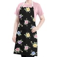 thumbnail image 5 of Pioneer Flower Floral Print Pattern Apron for Women and Men, Cotton Linen Waterproof with Pockets, Adjustable, 33x27 Inch for Kitchen, Gardening, BBQ, Salon, 5 of 6
