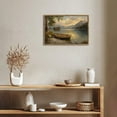 thumbnail image 3 of Lake Scenery Boat Artwork Horizontal Canvas Wall Art with Lightweight Foam Frame - Durable and Ready to Hang, Modern Decorative Print for Living Room, Bedroom, Or Office, 3 of 7