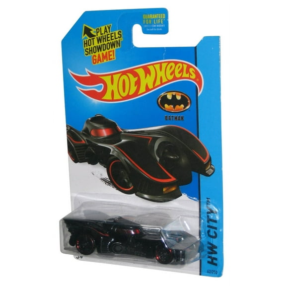 DC Comics Batman Hot Wheels HW City Batmobile Toy Car 62/250 - (Red Decals)