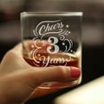 thumbnail image 3 of Bevvee Whiskey Rocks Glass 10.25 oz Cheers 3 Years Gifts for Whiskey Lovers Glassware & Drinkware, 3 of 4