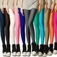 thumbnail image 4 of VISNXGI Women Shiny Gym Pants Fitness Leggings Candy Color Ankle Length Trousers Solid Fluorescent Spandex Elastic New Bottom, 4 of 7