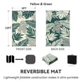 thumbnail image 4 of VUNATE Outdoor Rug Carpet 8'x10' Waterproof Reversible Patio Rug Portable Indoor Outdoor Rug Plastic Straw Rug for Beach RV Camping Garden Picnic Deck Backyard Tropical Porch Decor Yellow and Green, 4 of 7
