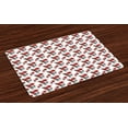 thumbnail image 1 of Ambesonne Rose Place Mats Set of 4, Watercolor Gothic, Standard Size, Vermilion Black Green, 1 of 4