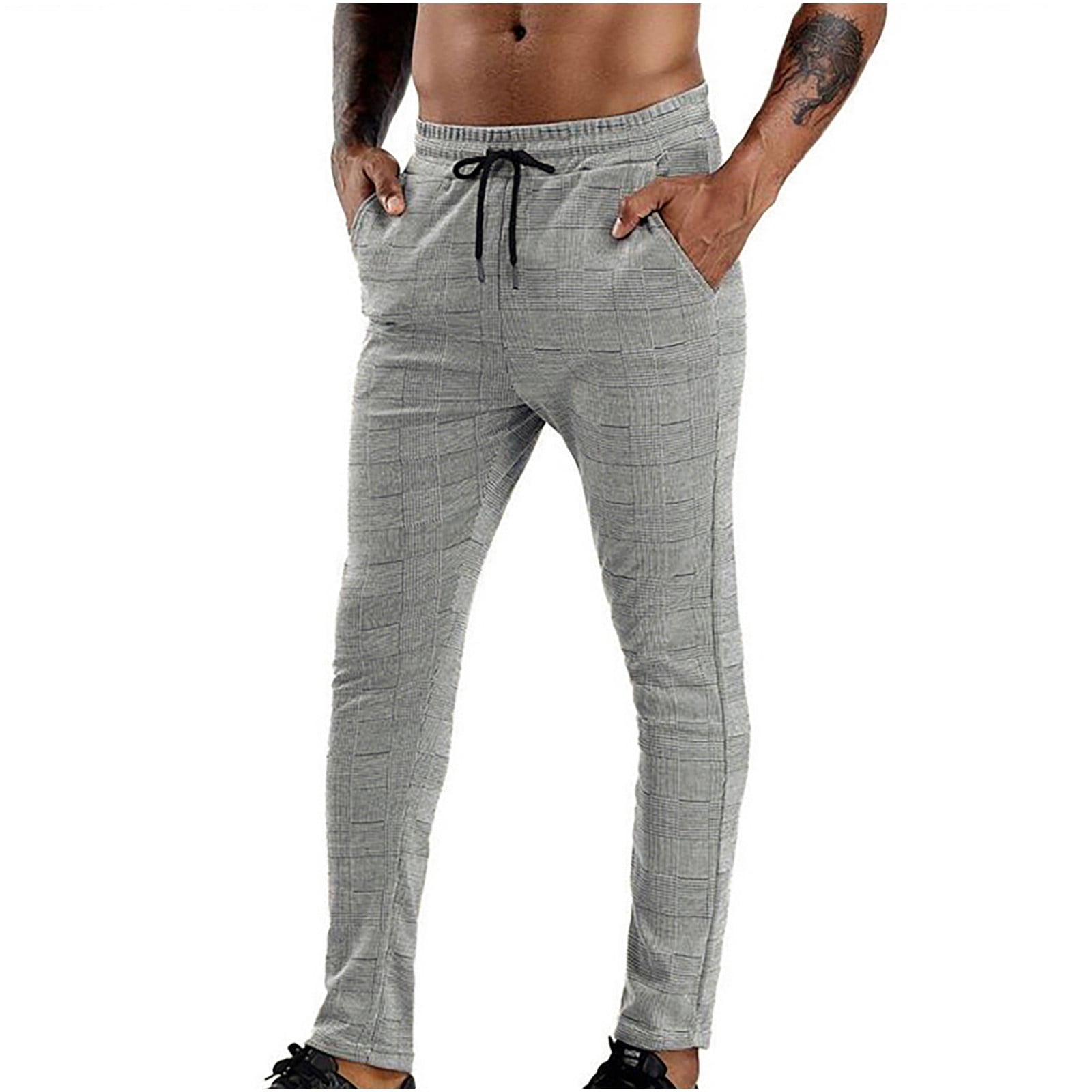 Mens Work Pants Sports Casual Jogging Trousers Lightweight Hiking Work