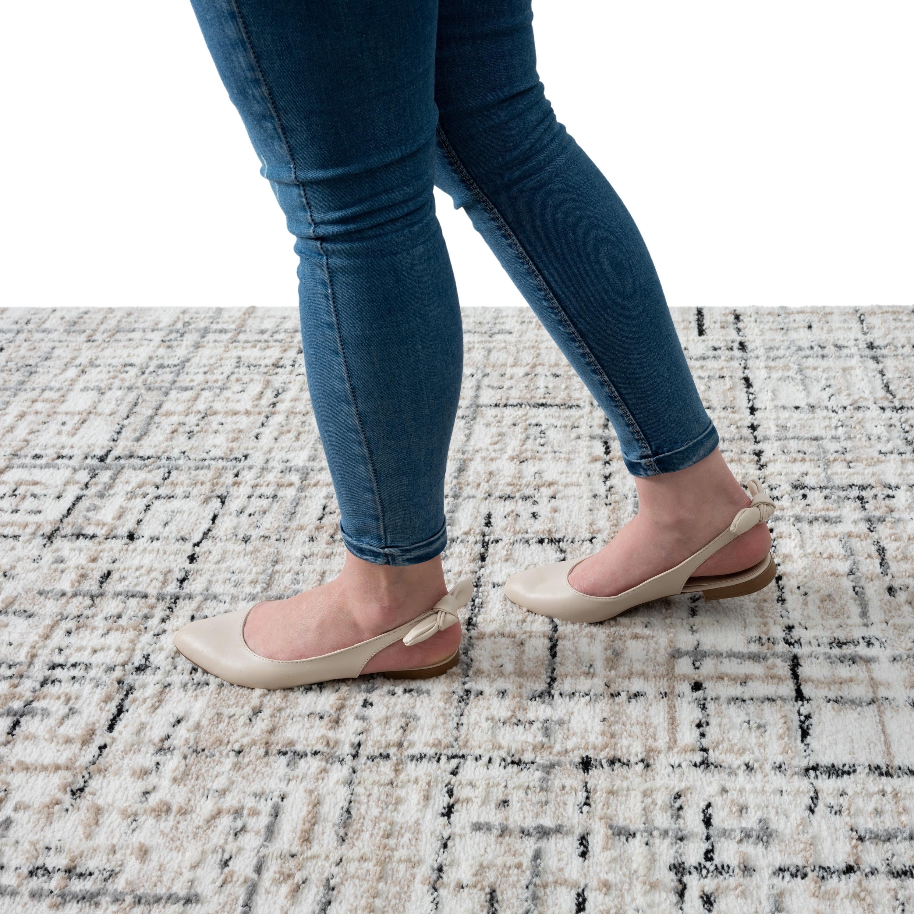 Abani Viva Collection Area Rug Mid Century Modern Bedroom Living Room Decor Floor Rug 8 x 10 Gray
