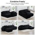 thumbnail image 2 of Living Room Sofas L-Shaped Sectional Couches for Living Room with Memory Foam & Steel Frame - No Assembly Convertible Sofa Bed, Corduroy Fabric Compression Sofa, Modular Couch for Apartments,Bedrooms, 2 of 9