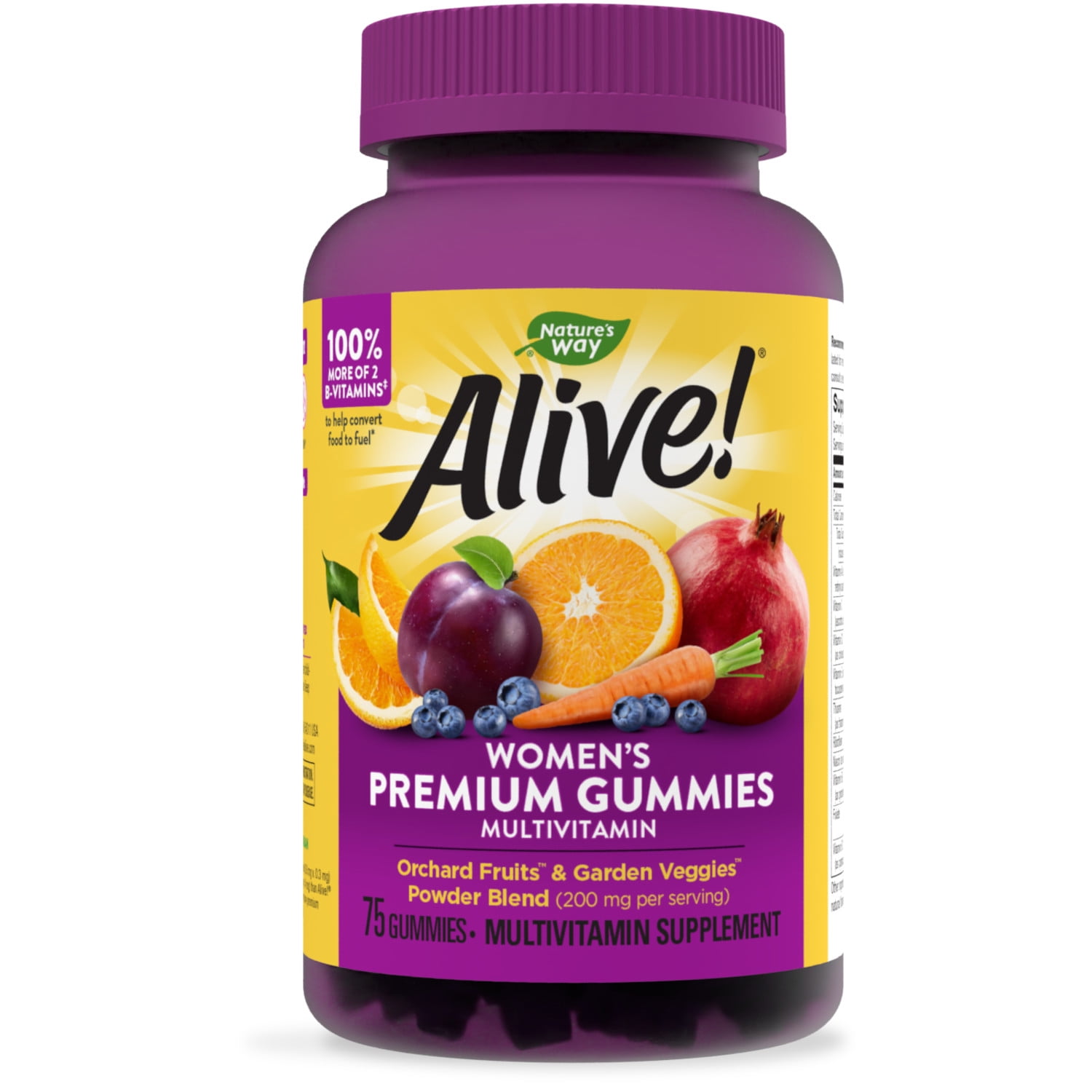 Nature's Way Alive! Women’s Premium Gummy Multivitamin, Full B Vitamin ...