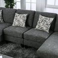 thumbnail image 6 of Furniture of America Daniel Sectional Sofa for 4 in Faux Linen Gray, 6 of 6