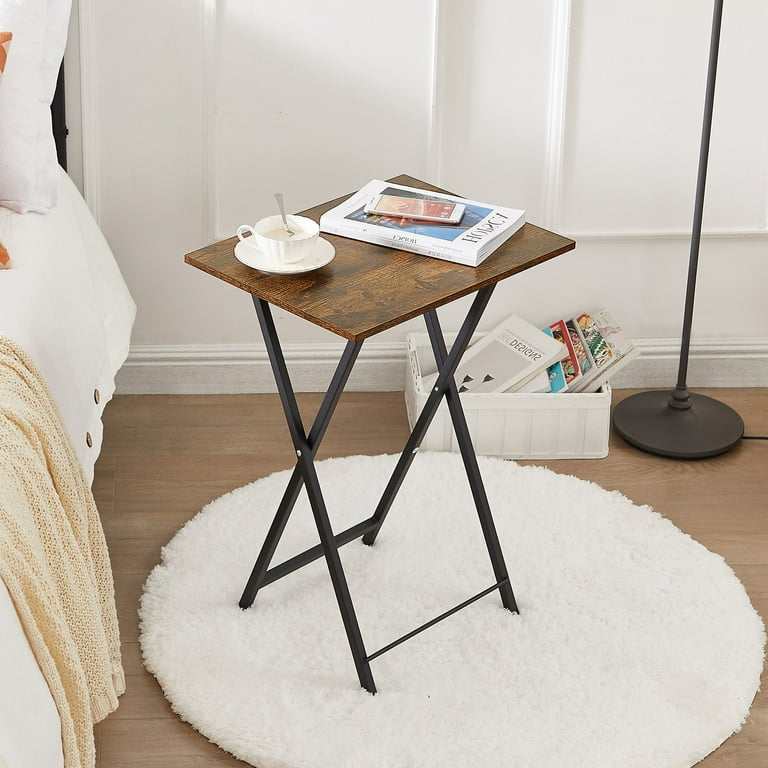 VECELO Set of 2 Folding TV Tray Table Portable Snack Eating