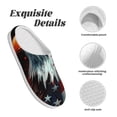 thumbnail image 5 of KLL USA Bald Eagle Pattern Adult Unisex Cozy Slippers,Fuzzy Slip-on Slippers TPR Sole Slippers Comfort Plush Home Footwear for Indoor & Outdoor-13, 5 of 7